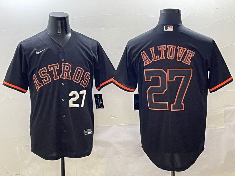 Men Houston Astros #27 Altuve Black Game Nike 2025 MLB Jersey style 4253->san francisco giants->MLB Jersey